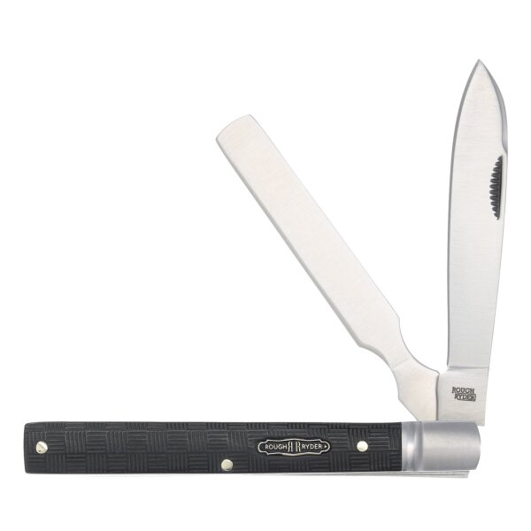 Rough Ryder Black Reserve Bearhead Doctors Knife Pakkawood