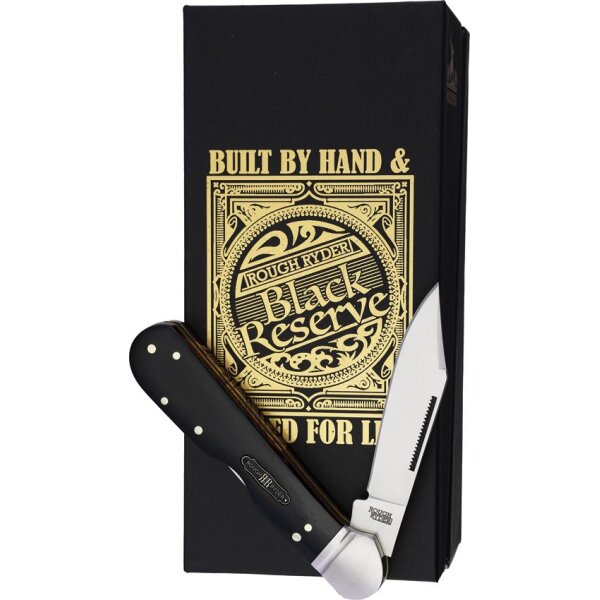 Rough Ryder Black Reserve Smooth Bone Premium Copperhead Lockback Knochen Sammlerbox