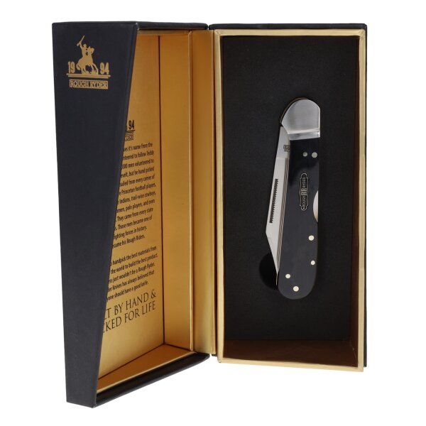 Rough Ryder Black Reserve Smooth Bone Premium Copperhead Lockback Knochen Sammlerbox