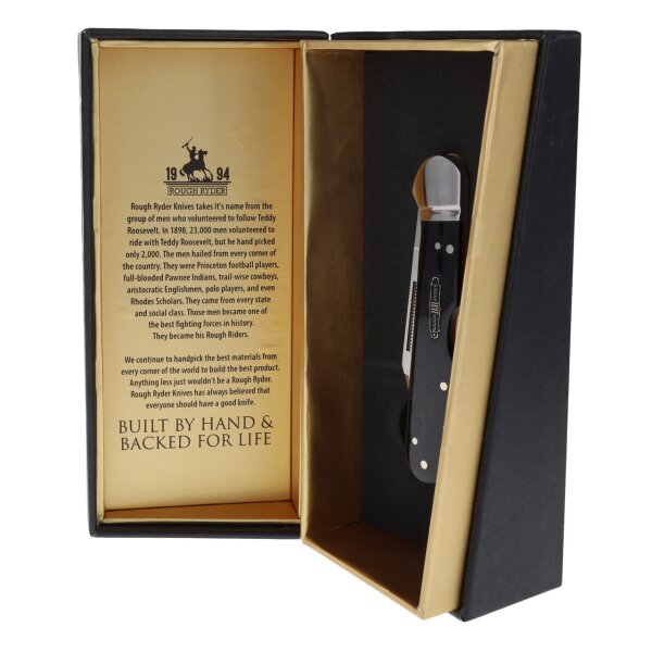 Rough Ryder Black Reserve Smooth Bone Premium Copperhead Lockback Knochen Sammlerbox