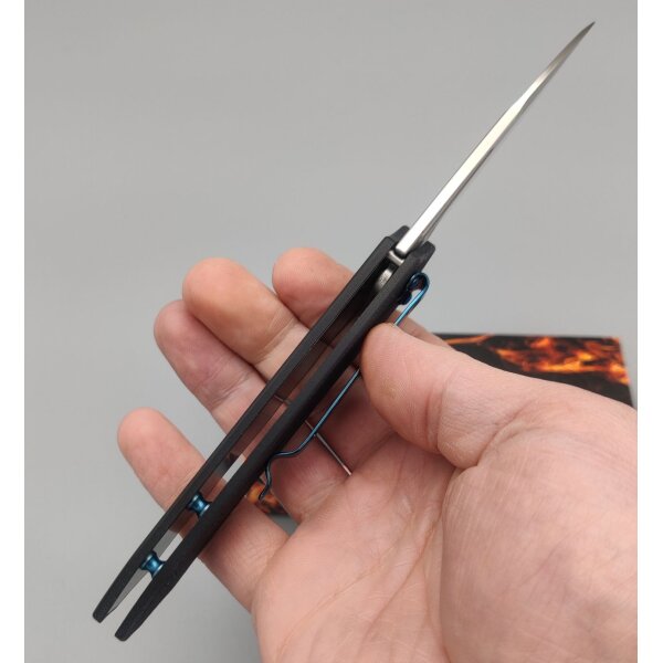 Tokisu Mottainai Taschenmesser D2 Stahl Blue Carbon