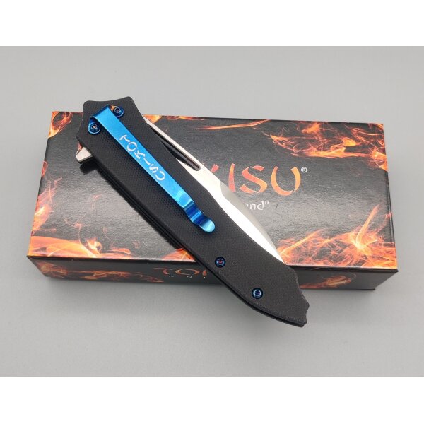 Tokisu Mottainai Taschenmesser D2 Stahl Blue Carbon