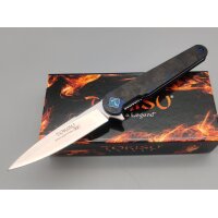 Tokisu Omotenashi Taschenmesser D2 Stahl Blue Carbon
