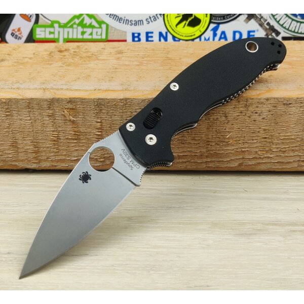 Spyderco Manix 2 Plain G10 schwarz Made in USA Taschenmesser Messer 01SP618