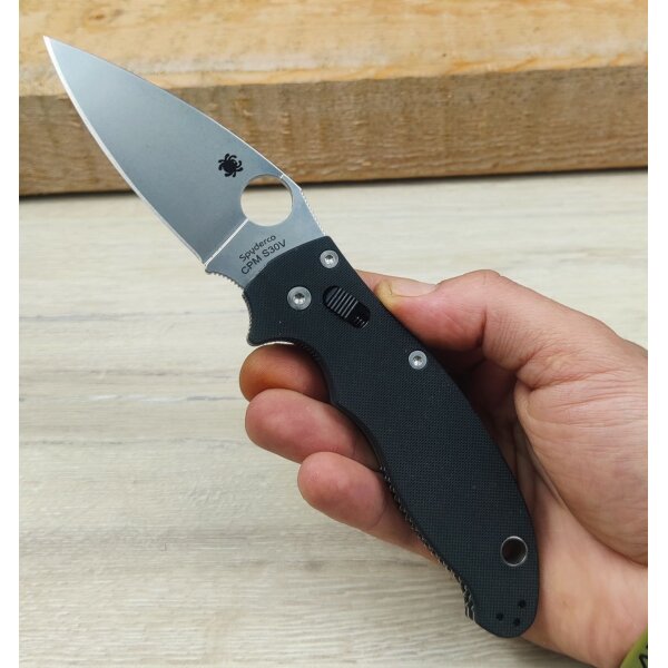 Spyderco Manix 2 Plain G10 schwarz Made in USA Taschenmesser Messer 01SP618