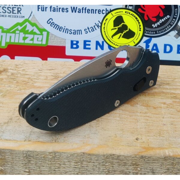 Spyderco Manix 2 Plain G10 schwarz Made in USA Taschenmesser Messer 01SP618