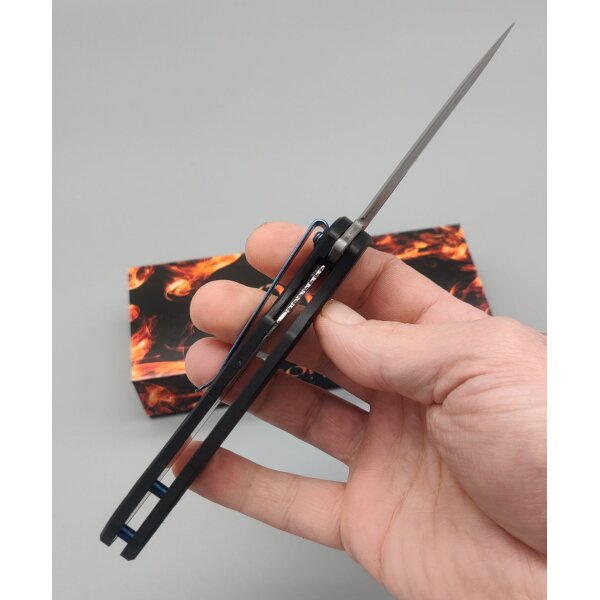Tokisu Irusu Damast Flipper Damaststahl G10 Griff