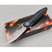 Tokisu Irusu Damast Flipper Damaststahl G10 Griff