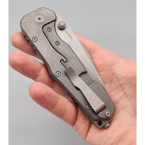 Real Steel Evolution Droppoint SW Framelock by Carson Huang