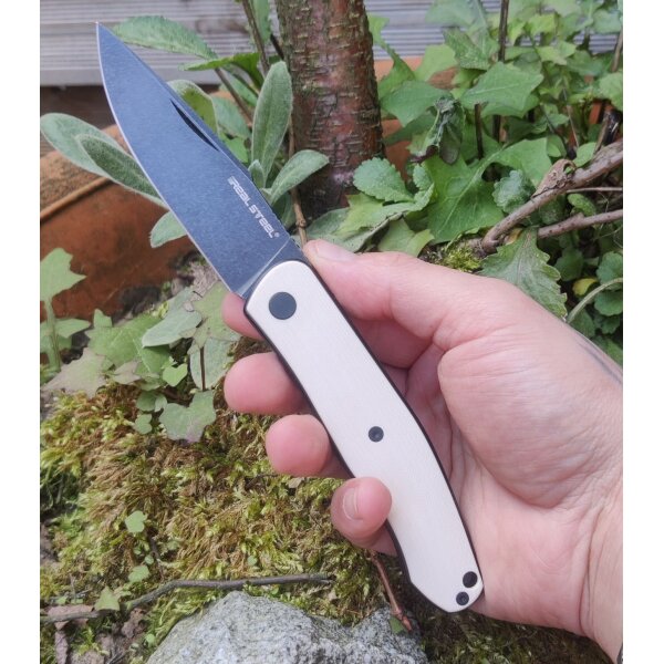 Real Steel Serenity G10 Ivory Slipjoint by Braginets