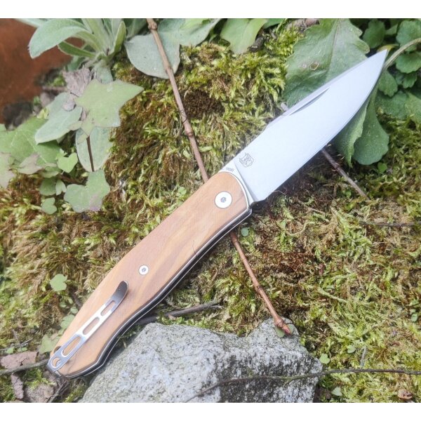 Real Steel Serenity Olive Wood Slipjoint by Braginets