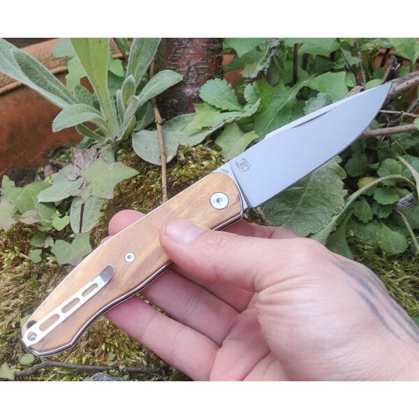 Real Steel Serenity Olive Wood Slipjoint by Braginets