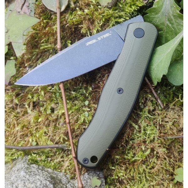 Real Steel Serenity OD Green G10 Frontflipper Linerlock
