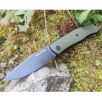Real Steel Serenity OD Green G10 Frontflipper Linerlock
