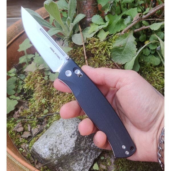 Real Steel RSK Pathfinder Folder Black G10 14C28N