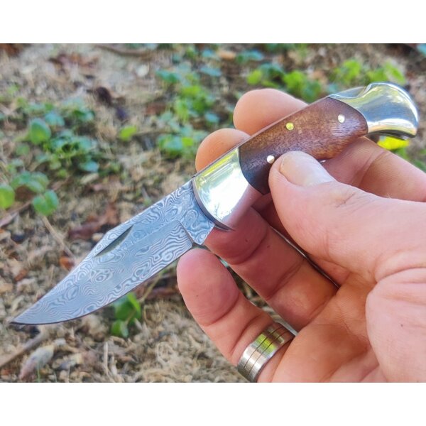 Böker Magnum Damast Lady Wurzelholz Backlock Edelstahl 01MB788DAM