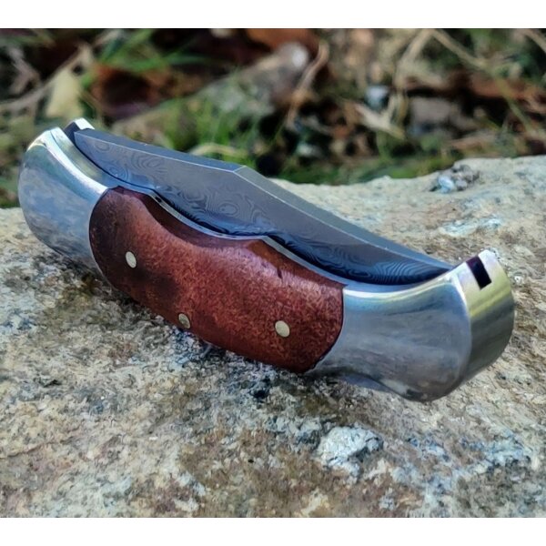 Böker Magnum Damast Lady Wurzelholz Backlock Edelstahl 01MB788DAM