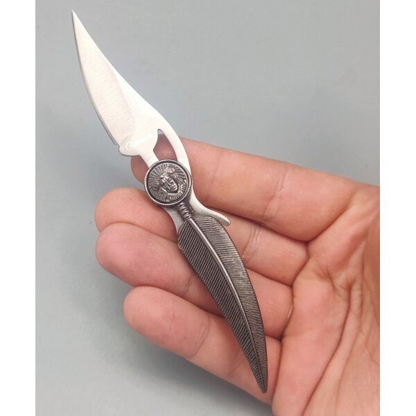 Albainox Taschenmesser Messer Indian FEATHER Federform 3Cr13MoV Stahl