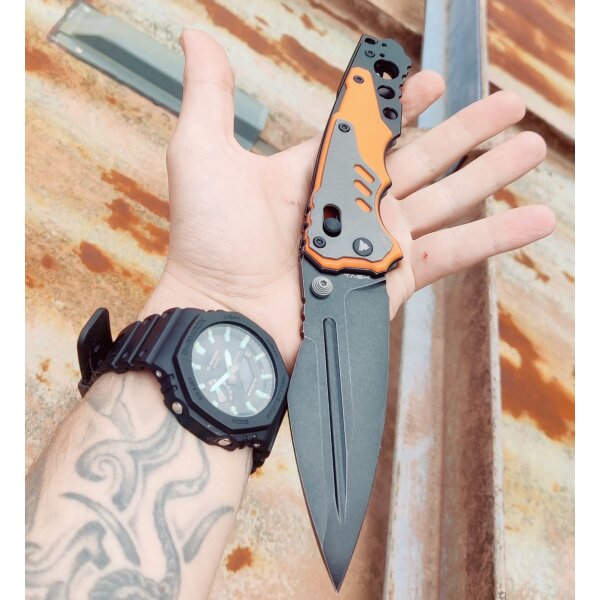Trivisa Intruder-03O G10 Orange TASKnives Design 14c28n