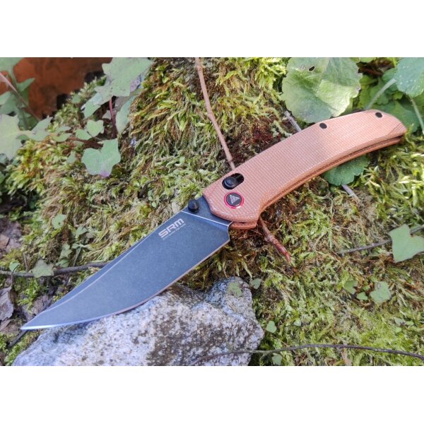 SRM Knives 411L-MN Ambi Lock Folder 14C28N Stahl Micarta
