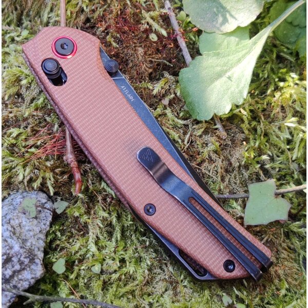 SRM Knives 411L-MN Ambi Lock Folder 14C28N Stahl Micarta