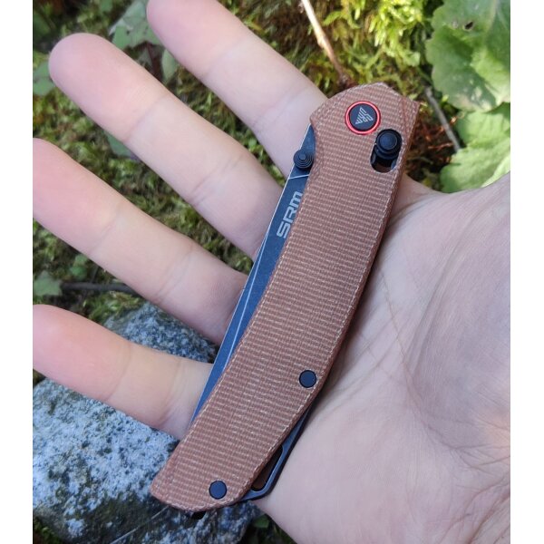 SRM Knives 411L-MN Ambi Lock Folder 14C28N Stahl Micarta
