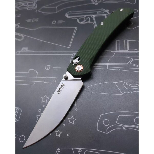 SRM Knives 411L-MG Ambi Lock Folder 14C28N Stahl Micarta
