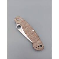 Spyderco Military 2 Brown Canvas Micarta CPM CRU-WEAR...
