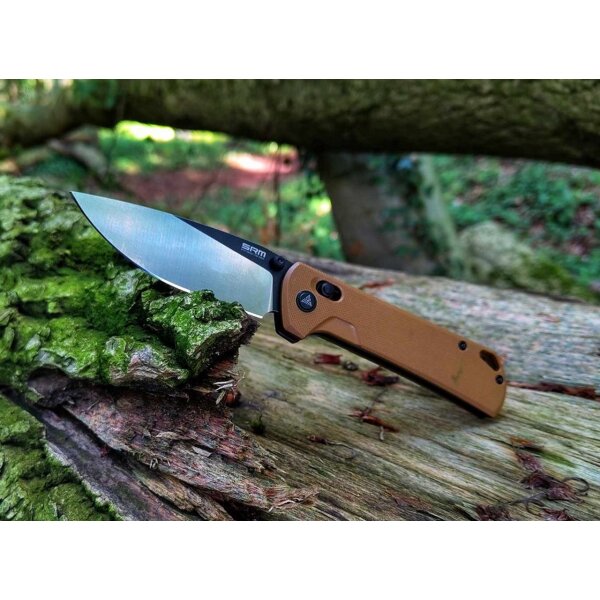 SRM Knives 168L-GW Ambi Lock Folder Brown