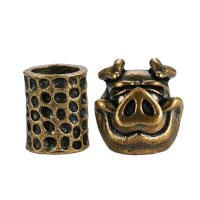 Viperade Vintage Warpig Brass Lanyard Bead