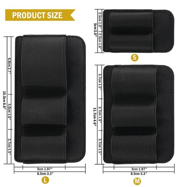 Viperade PL6 Organizer Kit 3er Set aus Leder mit elastischen Bändern