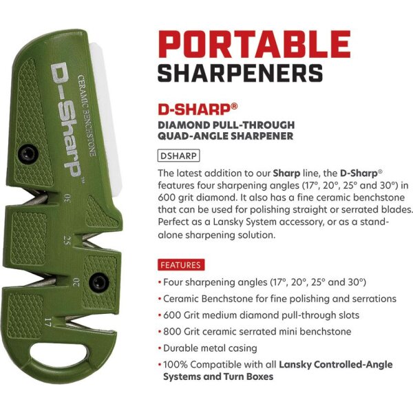 Lansky Multi Angle D-Sharp Messerschärfer OD Green