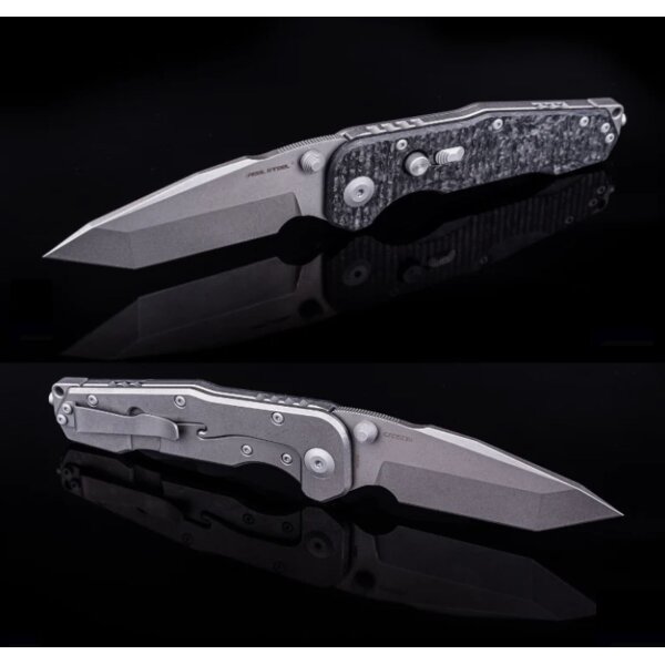 Real Steel Evolution Tanto CF Framelock by Carson Huang Carbon Carbonfiber