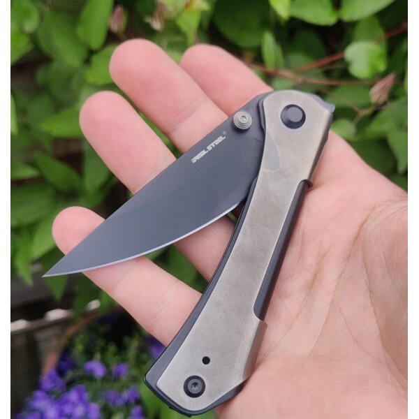 Real Steel Sylph Grey PVD Linerlock Folder