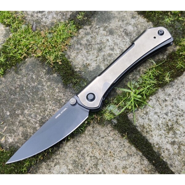 Real Steel Sylph Grey PVD Linerlock Folder