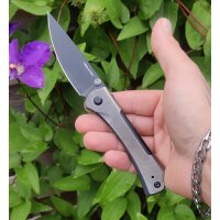 Real Steel Sylph Grey PVD Linerlock Folder