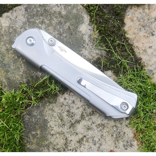 Real Steel Sylph Grey Stonewash Linerlock Folder