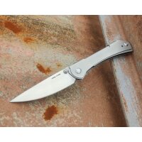 Real Steel Sylph Grey Stonewash Linerlock Folder