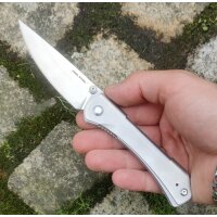 Real Steel Sylph Grey Stonewash Linerlock Folder