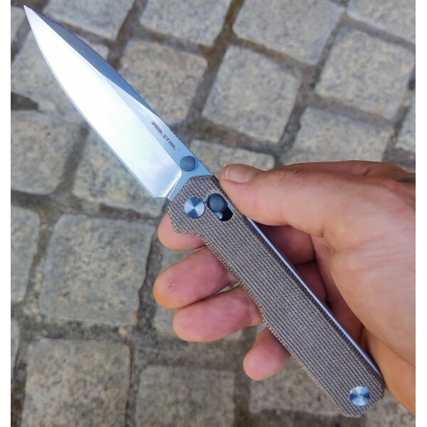 Real Steel Perix Natural Micarta / Stonewashed
