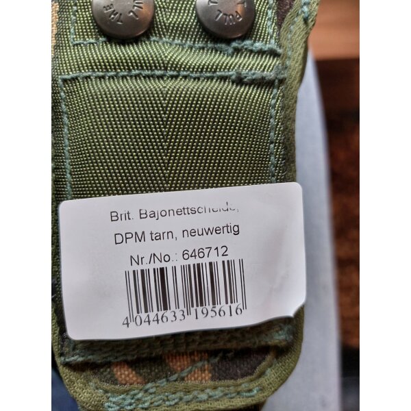 Britische Frog Bajonettscheide robust Army Militär neuwertig DPM tarn Camo Bajonett Messer
