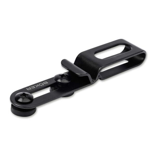 Böker Solingen Gürtelclip Edelstahl Clip mit Schrauben schwarz 9,5cm 0900067
