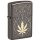 Zippo Cannabis Design Black Ice Feuerzeug Two Tone Laser Gravur