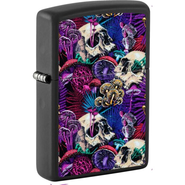 Zippo Psychedelic Mushroom Glow in the Dark Feuerzeug Made in USA Magic Mushrooms Skull