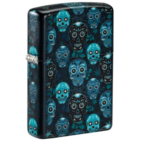 Zippo Sugar Skulls Glow in the dark Feuerzeug Made in USA Multi Color