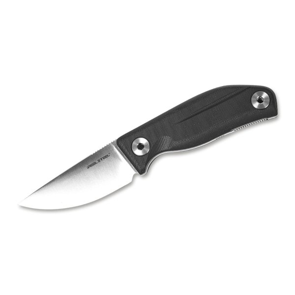 Real Steel CVX-80 Black Messer Fahrtenmesser N690 Stahl G10 Lederscheide
