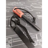 Joker Feuerstarter Feuerstahl Fire Steel Micarta rot