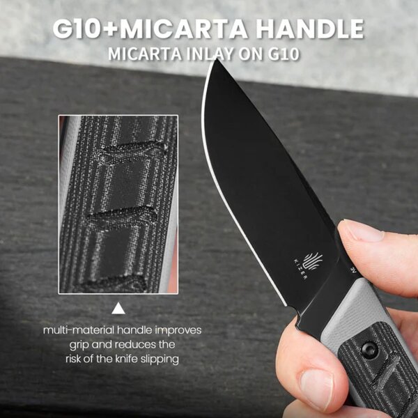 Kizer Smolt EDC Fixed Blade by Jonathan Syles 3V Stahl