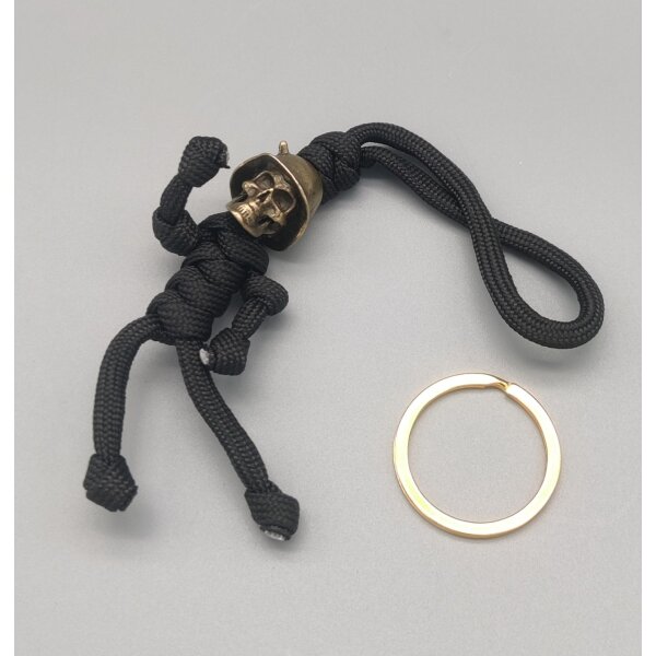 Black Skull Trooper Lanyard Bead mit Schlüsselring