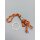 Moai Bead mit Lanyard und Schlüsselring EDC Every Day Carry Schwarz Rot Gold